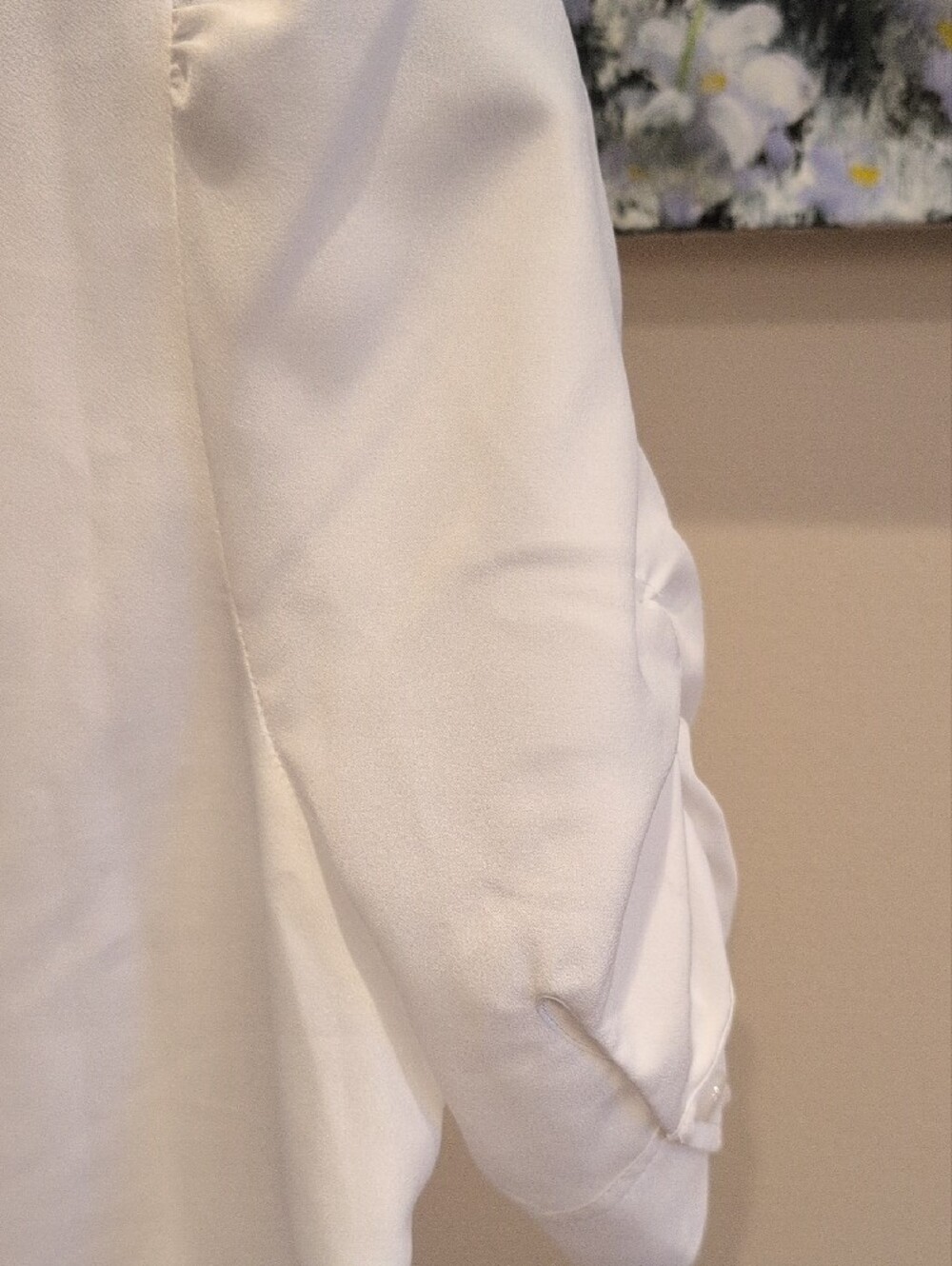 Frame Classic Button Down White Short Sleeve Blouse - Picture 6 of 6